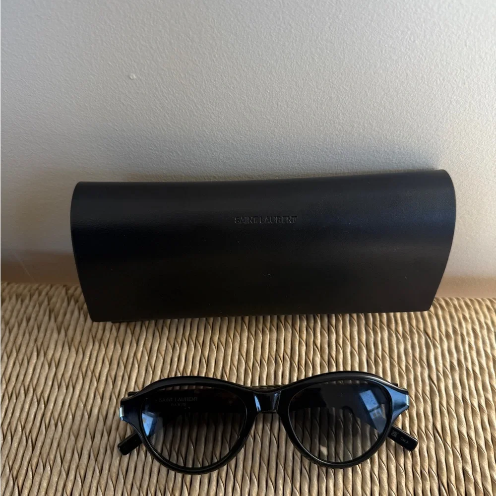 NWOT Saint Laurent round-eye acetate sunglasses - Picture 3 of 4